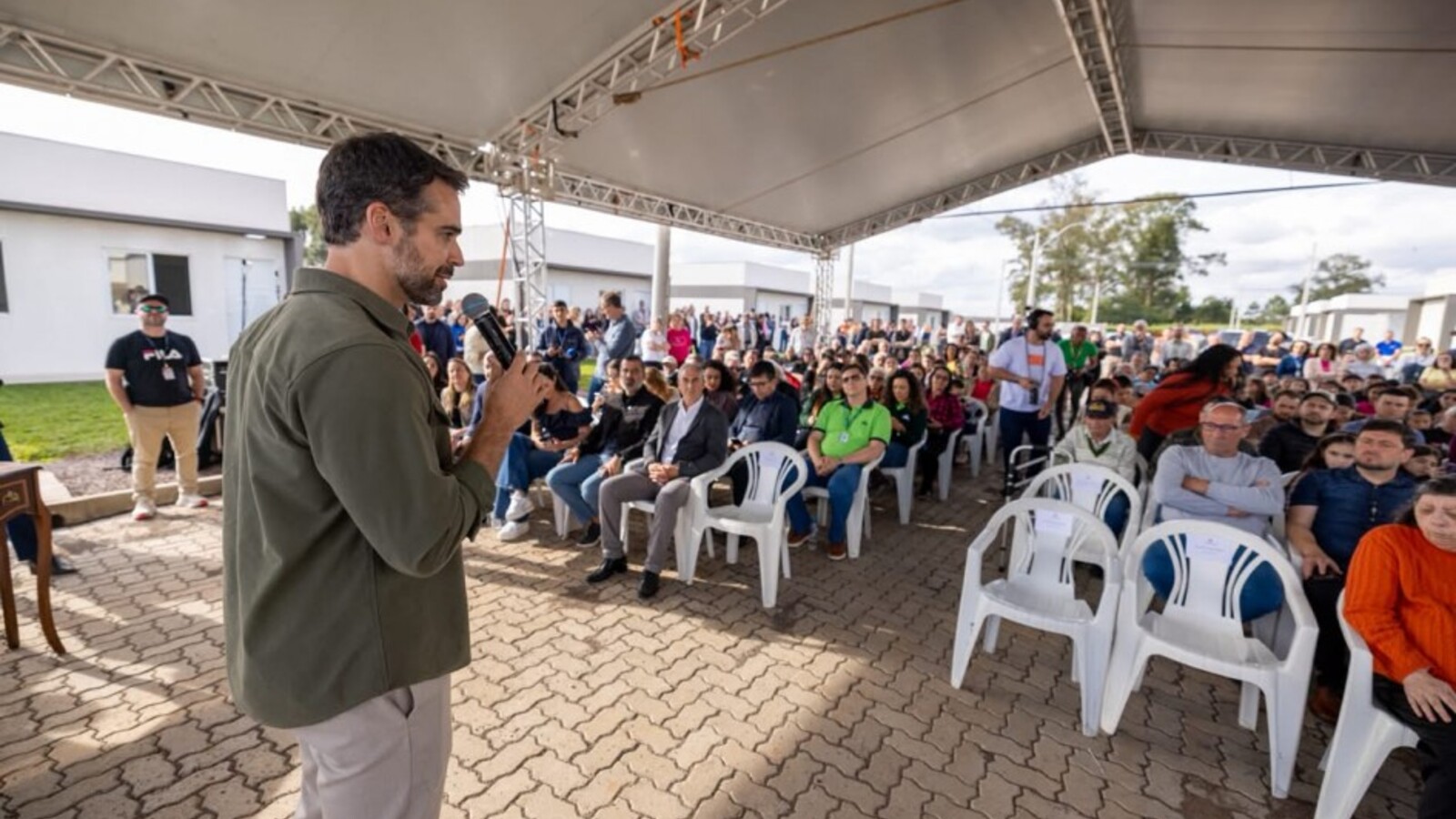 Novas moradias construídas para famílias afetadas pelas enchentes em Bom Retiro do Sul