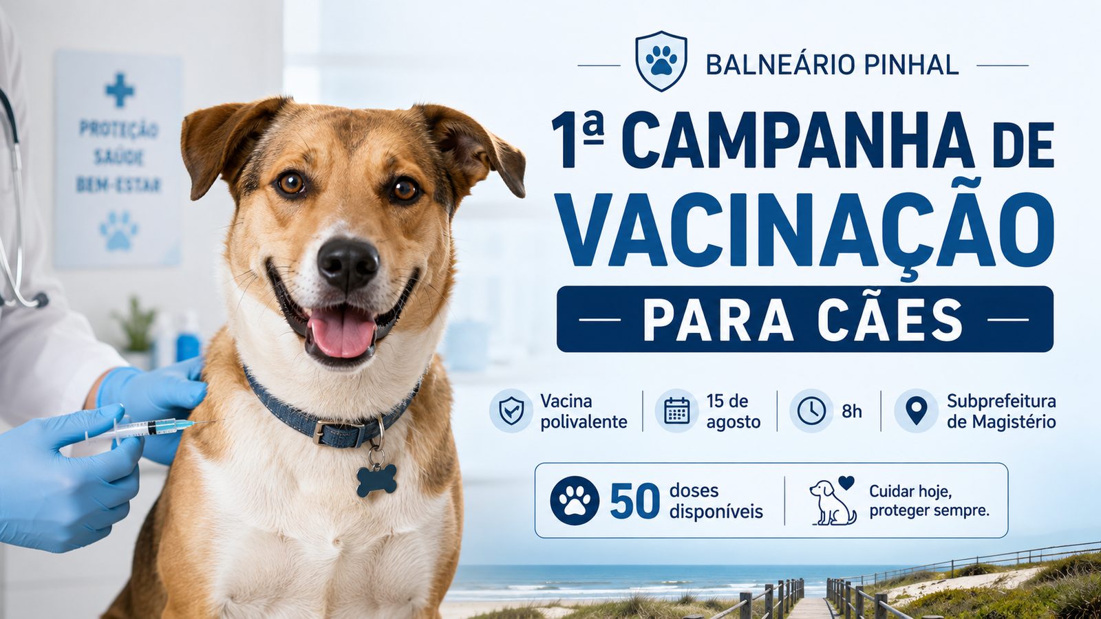 Campanha de vacinação em Pinhal.
