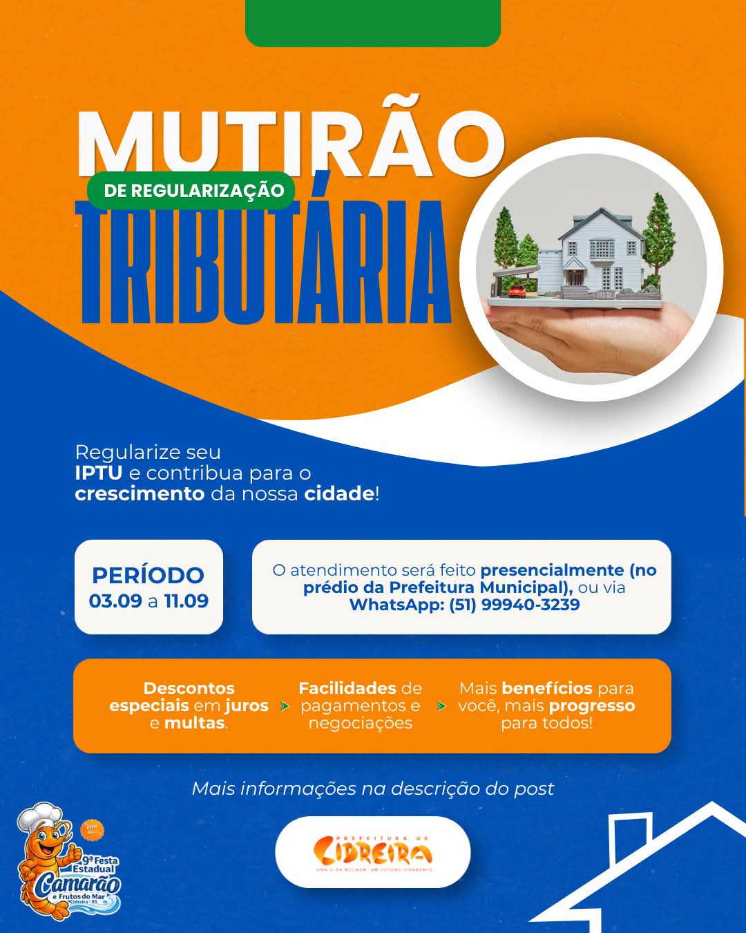 Cidreira realiza mutirão de regularização tributária.