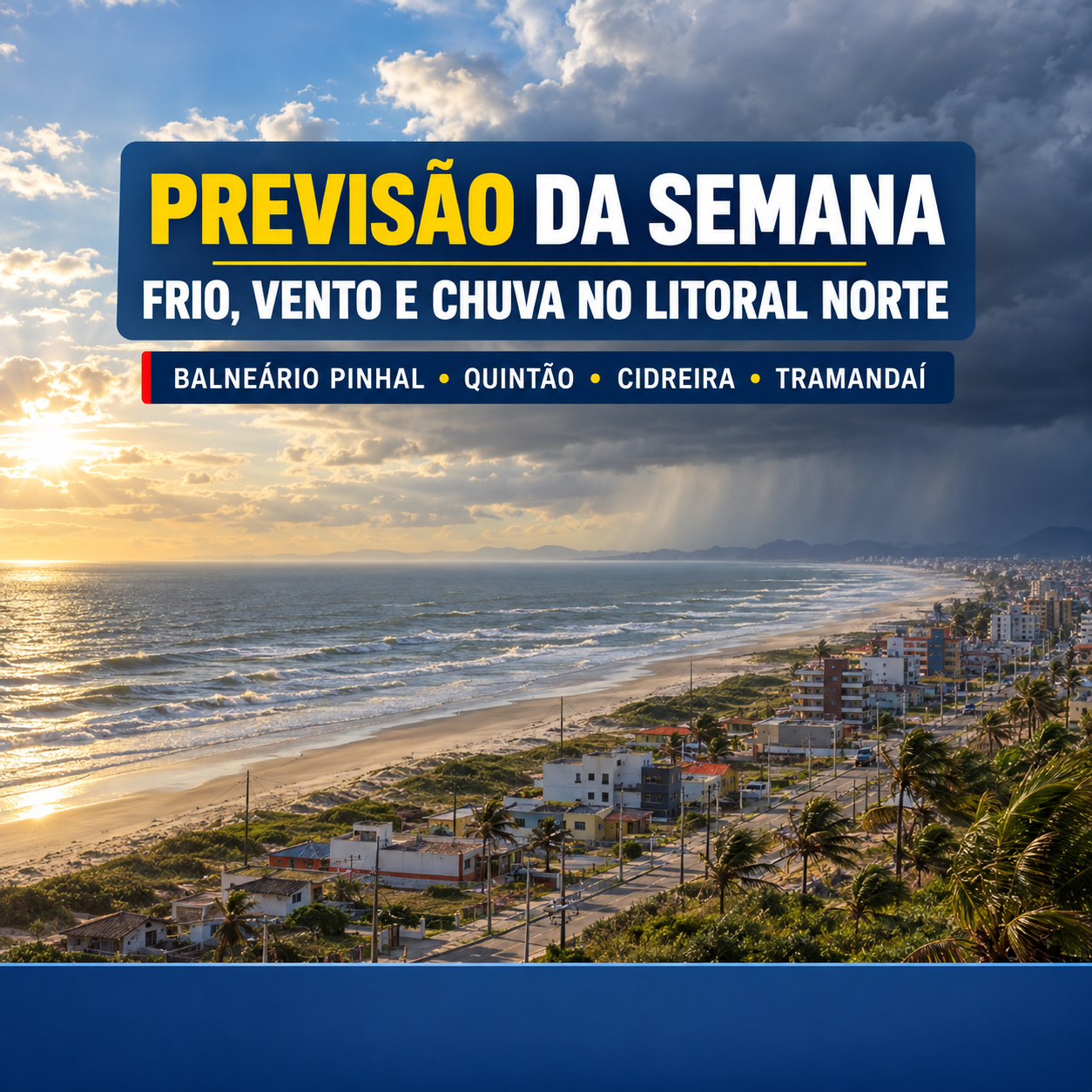 Nesta segunda-feira (14), o tempo permanece firme, com presença de nuvens e temperaturas entre aproximadamente 11°C e 16°C.
