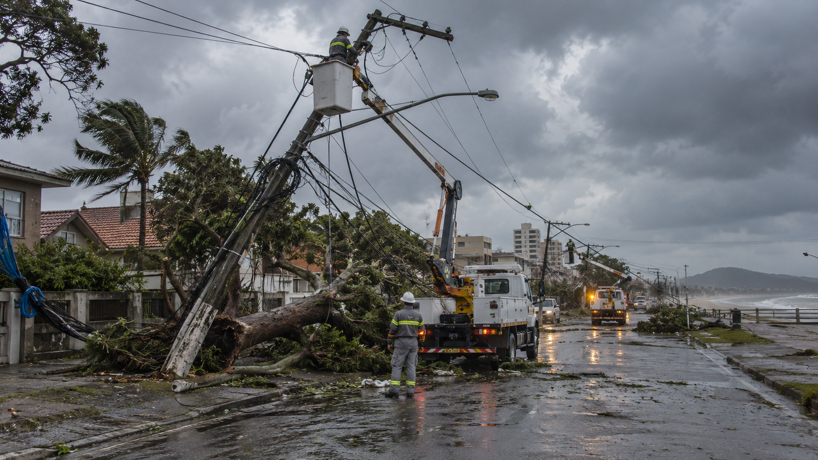 Temporal deixa rastro de destruição no RS.