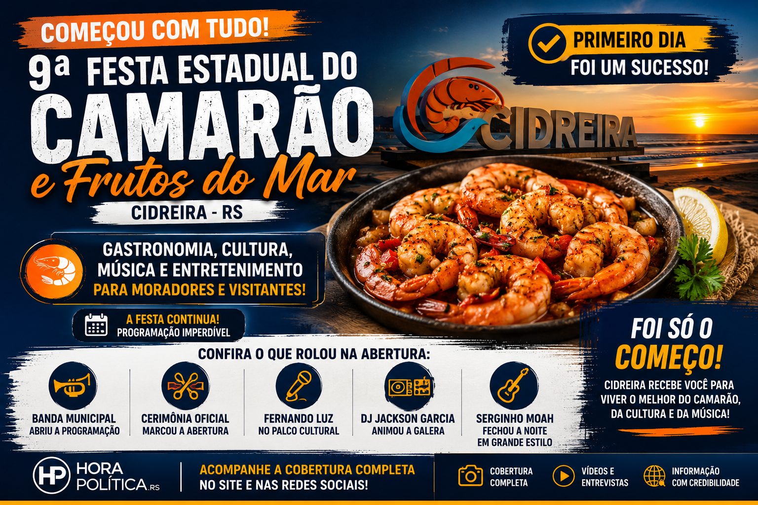 9ª Festa do Camarão e Frutos do Mar em Cidreira.