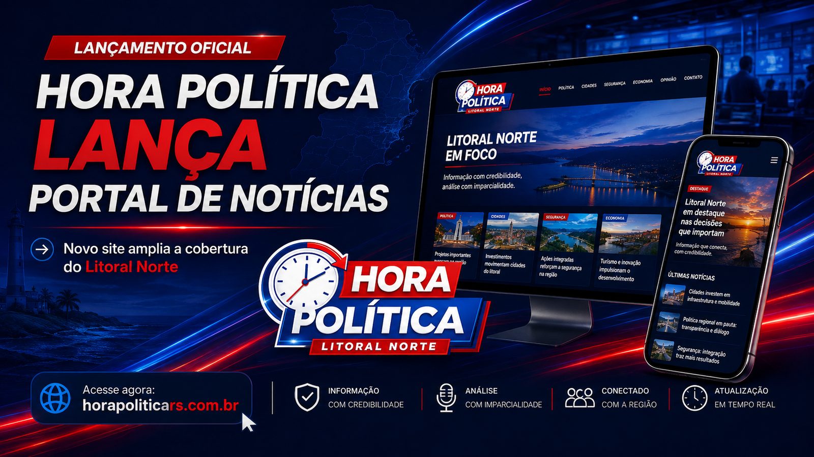 Hora Política lança portal de notícias e amplia cobertura do Litoral Norte do RS